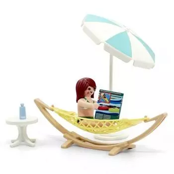 Playmobil Гамак и Отдыхающий 71428, 1 шт., популярные игрушки в Корее