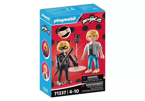 Playmobil Miraculous Ladybug Chat Noir Адриен Кот Нуар 71337 & &