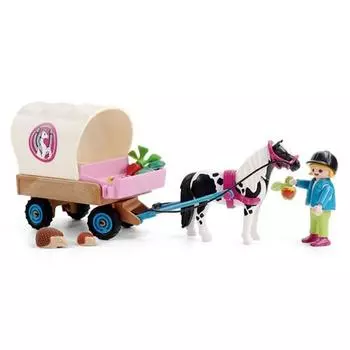 Playmobil Pony Carriage 70998, 1 шт., популярные игрушки в Корее
