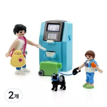 Playmobil Tourist and ATM Figure 70439, 2 pieces, popular toys in Korea