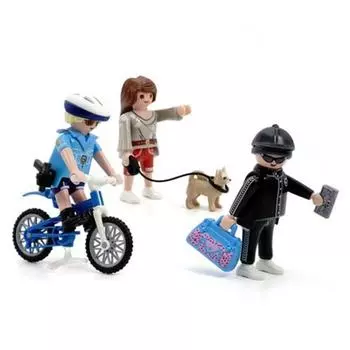 Playmobil Велосипедная полиция и карманник 70573, 1 шт., популярные игрушки в Корее