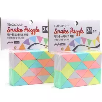 playte macaron змея пазл 24 части 2p, корейские популярные пазлы