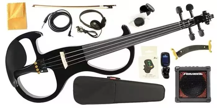 PLAYTECH Комплект усилителя для электроскрипки, черный 4/4 чёрный