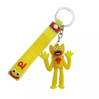 Playtime Keychain Poppy Toy Huggy Wuggy Keyring Doll Pendant Figures Kids Gift Yellow
