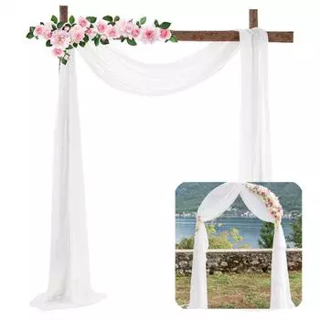 PLAYZH 1 шт./2 шт. 70*550 см эластичная шифоновая арочная драпировка для свадебного украшения, сценический фон, ткань, марля 1pcs розовый