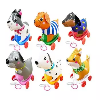 Plaza Prize Walk Rolling Dog 6 шт. Виниловая игрушка Воздушная игрушка Walk Toy Фестиваль Ярмарка Набор призов Детский Большое количество Интересная Plaza Спасибо