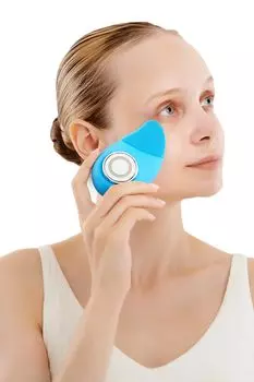 PLEASINGSAN Устройство для красоты лица Электрическая щетка для очищения лица Ион Введение Вывод Уход за лицом Уход за глазами Водонепроницаемый Перезаряжаемый Унисекс синий