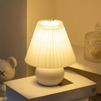 Pleated Pleated Shade Table Pleated Shade Bedside Indirect Night LED Bulb with Korean Interior Lamp, Light, Lamp, Lamp, Lamp, Lamp, Lighting, Light,