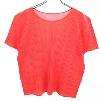 PLEATS PLEASE made in Japan Short sleeve Pleated T-shirt 3 Red Women Used
