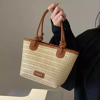 Плечевая сумка через плечо Женская пляжная сумка Большая сумка чёрный