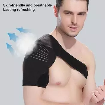 Плечевой бандаж с регулируемой застежкой-лентой Высокоэластичный дышащий облегчение боли Компрессионный поддерживающий рукав для плеч Защитное снаряжение B