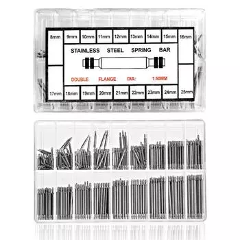 Плечевой перекладина, пружина, двойное звено, инструмент для ремонта, диаметр 8–25 мм, часовщик, ремешок 1,5 мм, браслет из нержавеющей стали, прочный ремешок для часов, часы x144/270/360