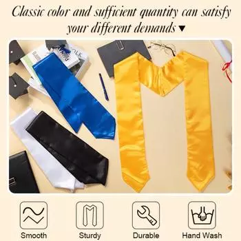 Плечевой ремень Master Etiquette Почетная шелковая шаль для выпускного Аксессуары для выпускного красный