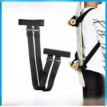 Плечевые ремни для лыж, сноубордов, самокатов и саней для использования за границей. чёрный