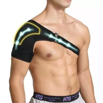 Плечо левое и правое использование Judo Heat Forty Frozen Shoulder Shoulder Blade подходит для одного размера подходит для боли в плече дышащий суппорт, унисекс,