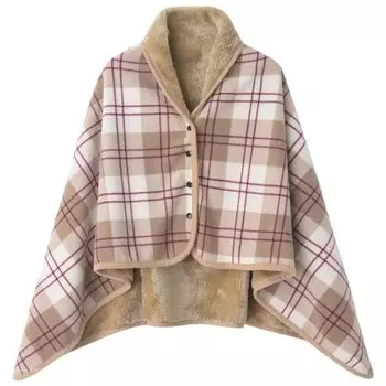 Плед с изображением синего жирафа, большой размер 100 x 140 см, защита от холода, 4-стороннее одеяло, моющееся, с пуговицами, улучшенная защита от холода, теплый плед бежевый