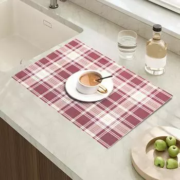 Плед в британском стиле, термостойкий нескользящий ПВХ, теплоизоляция, водонепроницаемая защита обеденного стола, декоративный коврик, кухонные принадлежности чёрный