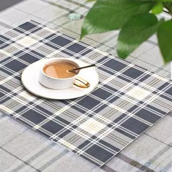 Плед в британском стиле, термостойкий нескользящий ПВХ, теплоизоляция, водонепроницаемая защита обеденного стола, декоративный коврик, кухонные принадлежности чёрный