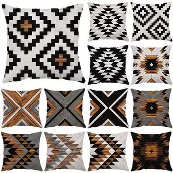 Плед в скандинавскую полоску с геометрическим принтом, чехол для подушки, украшение для дома, гостиной, дивана, квадратная подушка, наволочка 40X40CM