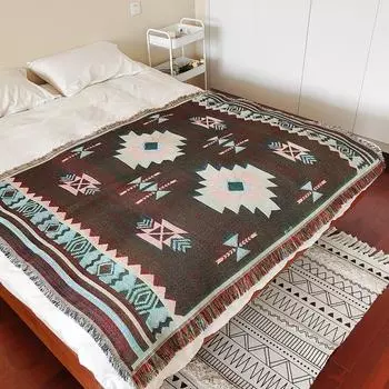 Плед в стиле бохо для домашнего декора и активного отдыха на открытом воздухе, пледы и пледы для дивана, покрывало для дивана 90x180cm