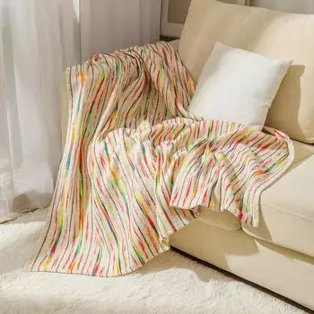 Плед в стиле бохо с кисточкой — красочное декоративное фланелевое одеяло с принтом в богемном стиле для стула, кровати, дивана, дивана 130*160CM