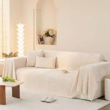Пледы для гостиной, парное положение, современный однотонный чехол для кемпинга, пикника, скандинавский чехол для дивана 180x130cm бежевый