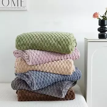 Пледы Фланелевые Флисовые пледы Плюшевые уютные мягкие одеяла Ворсовое одеяло 70*100CM жёлтый