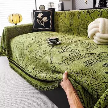 Пледы всесезонные чехлы для диванов Tiger Camping Picnic Funda Sofa Chenille Sofa Covers Mats 180x130