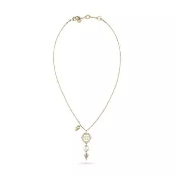 Plein Аксессуар Ожерелье SPIKED PEARLS Spiked Pearls PJ8EA05NU SPIKED PEARLS IP желтое золото кристалл кулон ожерелье желтое золото нержавеющая сталь
