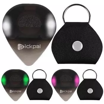 Плектр для струнных инструментов с высокочувствительной светодиодной подсветкой, музыкальный инструмент, светящийся плектр, нескользящий для акустической гитары розовый