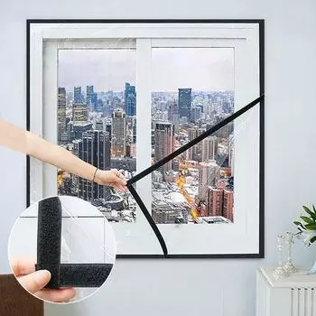 Пленка для изоляции окон, зимняя ветрозащитная теплая пленка, самоклеящаяся, без перфорации, для внутренних окон, дверей, теплых штор, устойчивых к холоду, утолщенная S-60X60cm