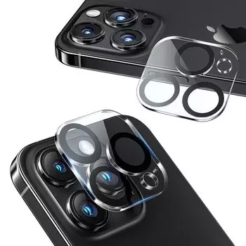 Пленка для камеры NIMASO для iPhone 15, iPhone 15 Pro Max, защитная крышка для объектива камеры, закаленное стекло, полная защита, черная рамка, предотвращение передержки