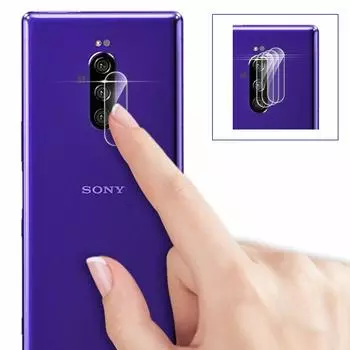 Пленка для камеры Sony Xperia 1, стеклянная пленка для объектива Sony Xperia 1, максимальная твердость 9H, без пузырьков, простая установка, стеклянная пленка с высоким коэффициентом пропускания [набор 2]