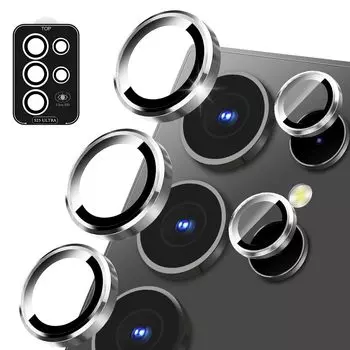 Пленка для камеры Sotarino для Galaxy S25, защитная пленка для объектива камеры из закаленного сплава 9H, независимая защитная крышка для камеры с защитой от передержки для Galaxy S25 серебряный