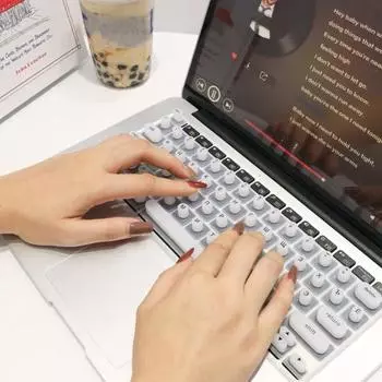 Пленка для клавиатуры, наклейка для дизайна ногтей, износостойкая, сильная адгезия, универсальная, простая установка белый
