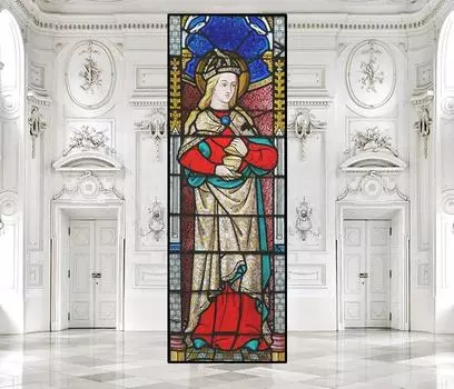 Пленка для конфиденциальности окон в церковном стиле, витражные наклейки на окна, статические цепляющиеся декоративные матовые оконные пленки, индивидуальный размер 40x60cm