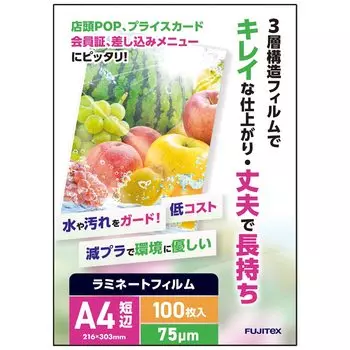 Пленка для ламинирования формата А4 75 микрон глянцевая 216 x 303 мм Пленка для ламинирования (100 листов) (75 А4)