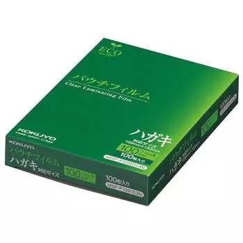 Пленка для ламинирования KOKUYO, пакетная пленка 100 микрон, размер открытки, 100 листов MSP-109153N