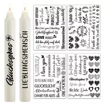 Пленка для татуировки в виде свечи, наклейка, насыщенный цвет, изысканный узор, классическая рождественская тематическая наклейка для татуировки в виде свечи, товары для вечеринок E