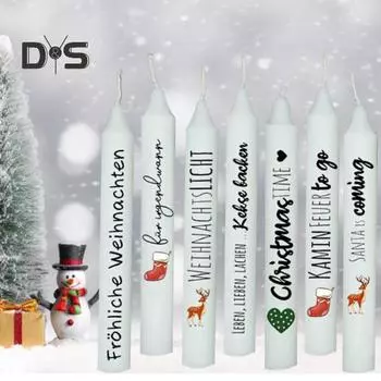 Пленка для татуировки в виде свечи, наклейка, насыщенный цвет, изысканный узор, классическая рождественская тематическая наклейка для татуировки в виде свечи, товары для вечеринок