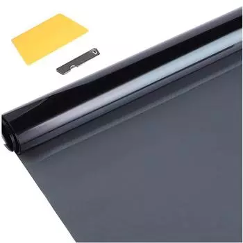 Пленка для тонировки окон, рулон тонировочной пленки для автомобилей, фургонов и транспортных средств (50см х 3м) Теплоизоляционная солнцезащитная пленка Блики и конфиденциальность Fi 0.5X3