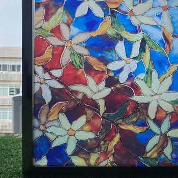 Пленка для защиты конфиденциальности Статическая наклейка на окно Виниловая 3D-наклейка на окно Радужная пленка для окон для стеклянной двери Тепловой контроль Анти-УФ 30X100 CM