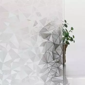 Пленка для защиты окон 3D без клея, статическая пленка для окон, защитная наклейка на стекло для ванной комнаты, офиса, кухни, окна 45x100cm