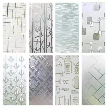 Пленка для защиты окон Матовое стекло Статическое прилипание УФ-блокировка Съемные наклейки на окна Непрозрачные наклейки на окна для дома 30x100cm