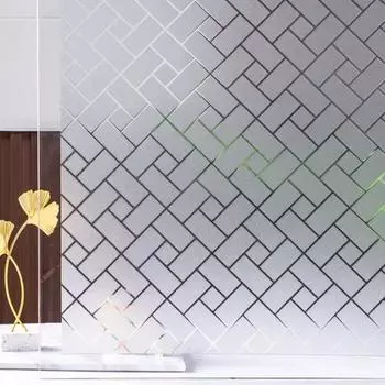 Пленка для защиты окон, неклеящаяся матовая пленка для окон, солнцезащитная пленка для окон, защита от ультрафиолета, перекрестный узор для домашнего офиса 30x100cm