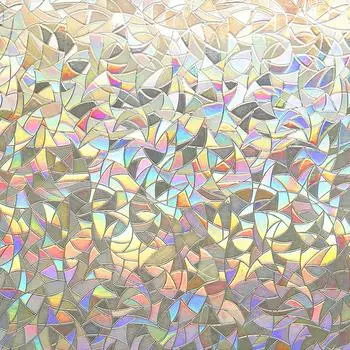 Пленка для защиты окон Rainbow Window Clings 3D Декоративная виниловая витражная наклейка на окно Статическая наклейка наклейка неклейкая 30x100 CM