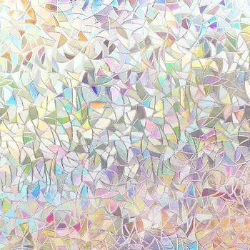 Пленка для защиты окон Статичные наклейки на окна Виниловые 3D наклейки на окна Наклейки на окна Радужная пленка для окон с защитой от ультрафиолета 30x100cm