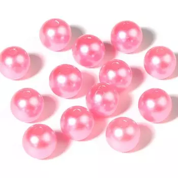 Plenty of 500 Pearl Acrylic Beads Azalea Pink 8mm Round Balls Handmade Craft Supplies Jewelry Accessory Parts h3464s267 Approx. Hole Approx. 1.8mm