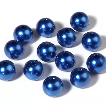 Plenty of 500 Pearl Acrylic Beads Dark Blue 8mm Round Balls Handmade Craft Supplies Jewelry Accessories Parts h3461s269 Approx. Hole Approx. 1.8mm