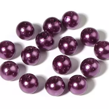 Plenty of 500 Pearl Acrylic Beads Deep Purple 8mm Round Balls Handmade Craft Supplies Jewelry Accessory Parts h3465s272 Approx. Hole Approx. 1.8mm